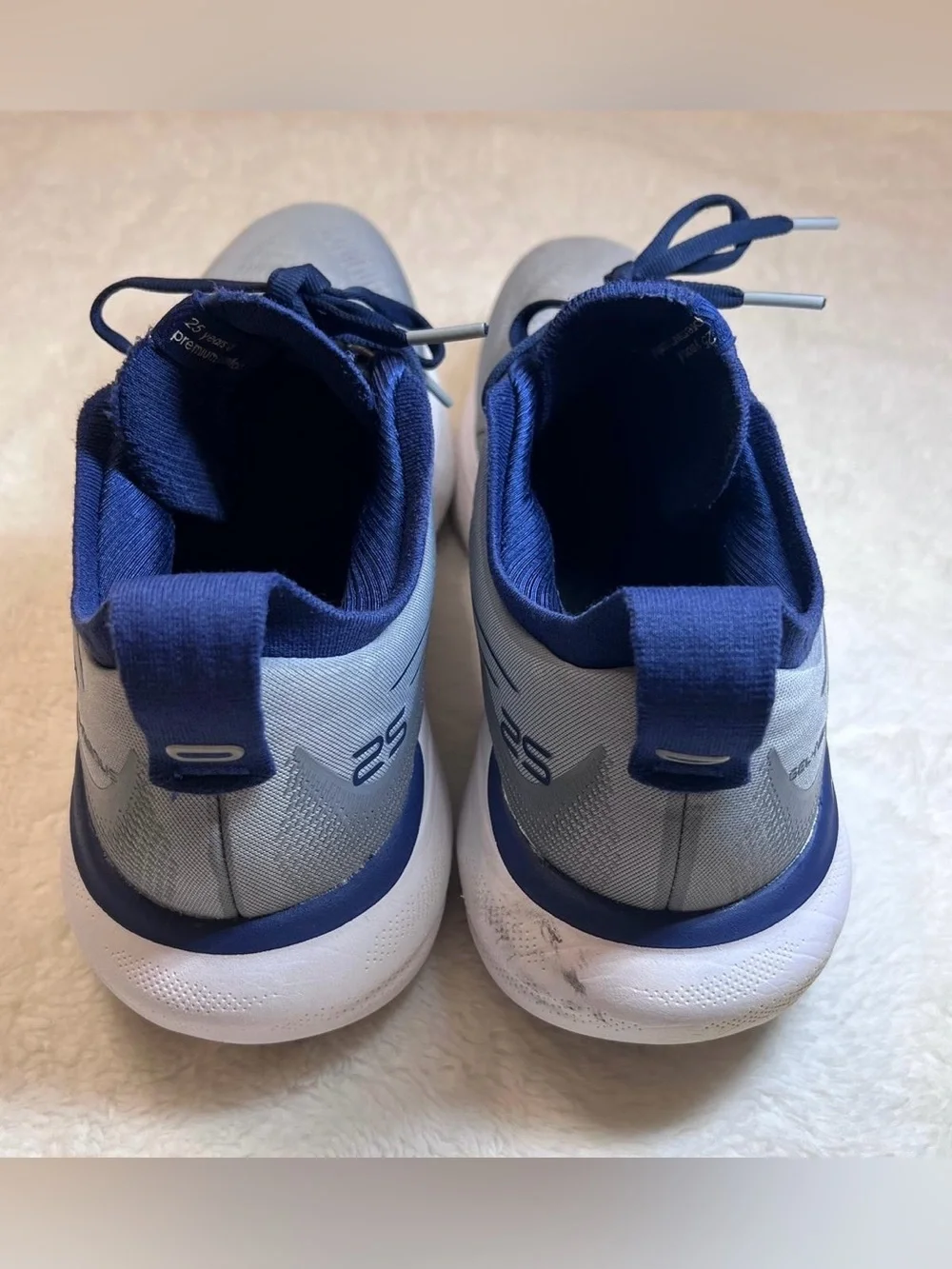 ASICS Men’s Running Shoes - Light Gray & Navy Blue